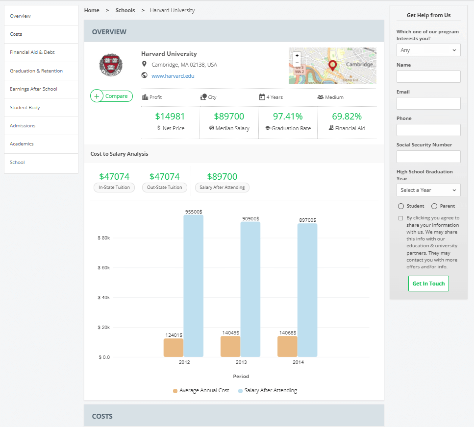 College Compare Site 1