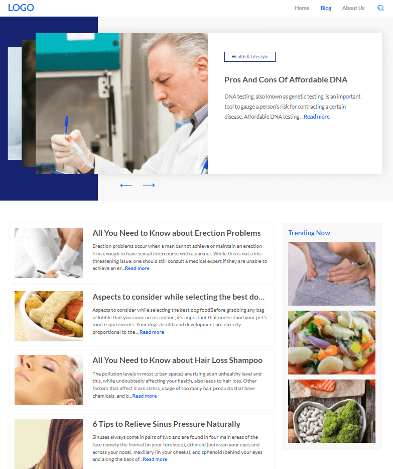 Health Product Website 1